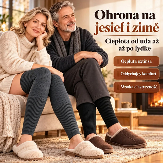 ❄️ Ciepłe Ocieplacze na Kolana i Nogi 🦵 | Przedłużony Model z Miękkim, Puszystym Futerkiem 🔥 Idealne na Mroźne Dni!