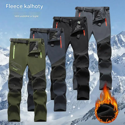 🏃♂️【S–5XL】Nowe męskie spodnie outdoorowe na jesień i zimę – ocieplane polarem, wodoodporne i wiatroszczelne