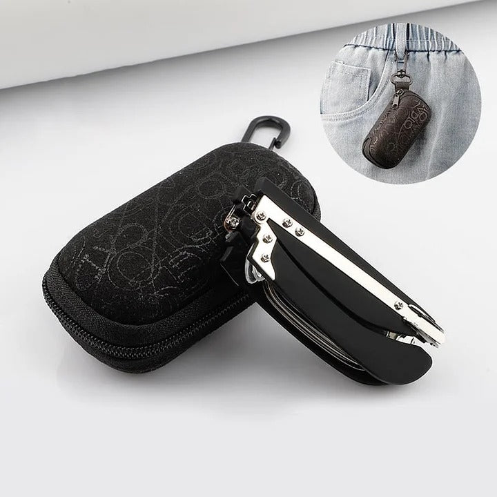 👓 Wygodne składane okulary do czytania 💙 Filtr światła niebieskiego + etui
