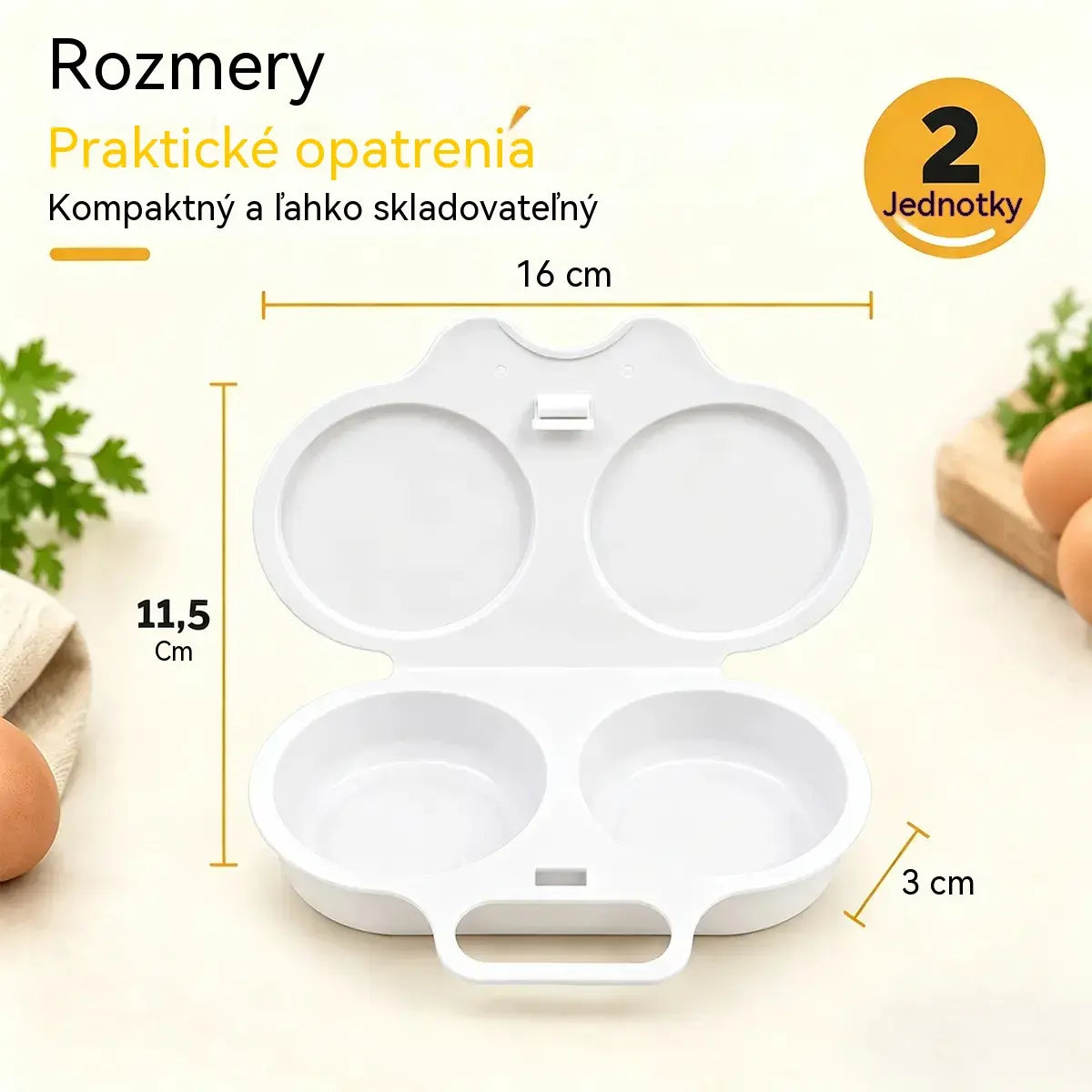 🎁Kup jeden, a drugi dostaniesz gratis 💥Jajowar do mikrofalówki: dwuwarstwowy, nieprzywierający, łatwy do czyszczenia. 🏠