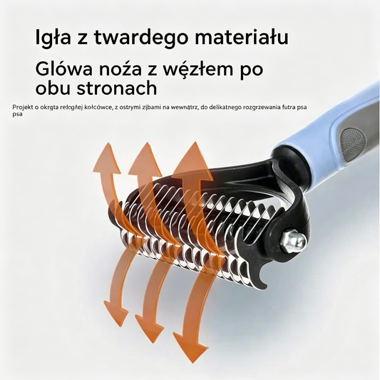 🐶【Kup 1, a 1 dostaniesz gratis,44.5 zł/sztuka】Dwustronna szczotka do pielęgnacji zwierząt domowych, służąca do pielęgnacji i usuwania sierści.