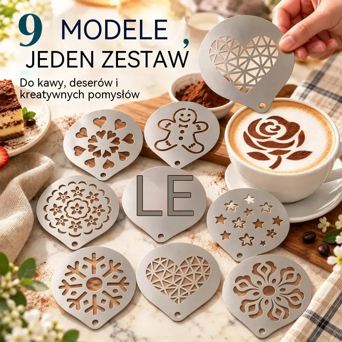 9 sztuka 89 zł☕ Forma do kawy latte art ze stali nierdzewnej