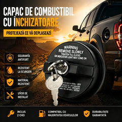 🚗🔒【Cumpărați 1 obțineți 1 gratuit】Capac rezervor de combustibil rezistent, cu încuietoare (cu cheie)