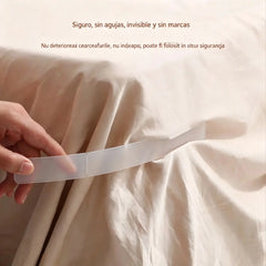 Set 4 piese - 134 lei - Cleme pentru cearșafuri: Cleme antiderapante, invizibile, fără ace, care pot fixa cearșafurile și cearșafurile cu încastrare în colțuri pentru a preveni deplasarea.