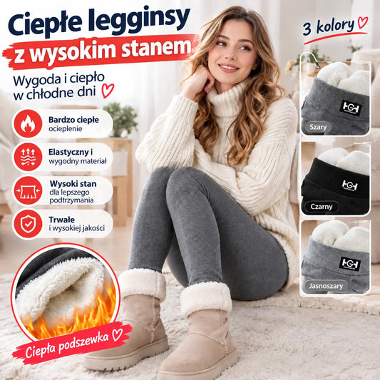 🔥 -50% | Ciepłe legginsy z wełną owczą i miękkim aksamitem ❄️ M–3XL – idealne na chłodne jesienne i zimowe dni