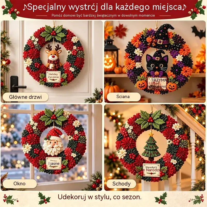 ⏰ OSTATNI DZIEŃ: -50%! 🎄✨ Zrób piękny wieniec świąteczny bez doświadczenia ❤️ Kompletny zestaw DIY + instrukcja krok po kroku!