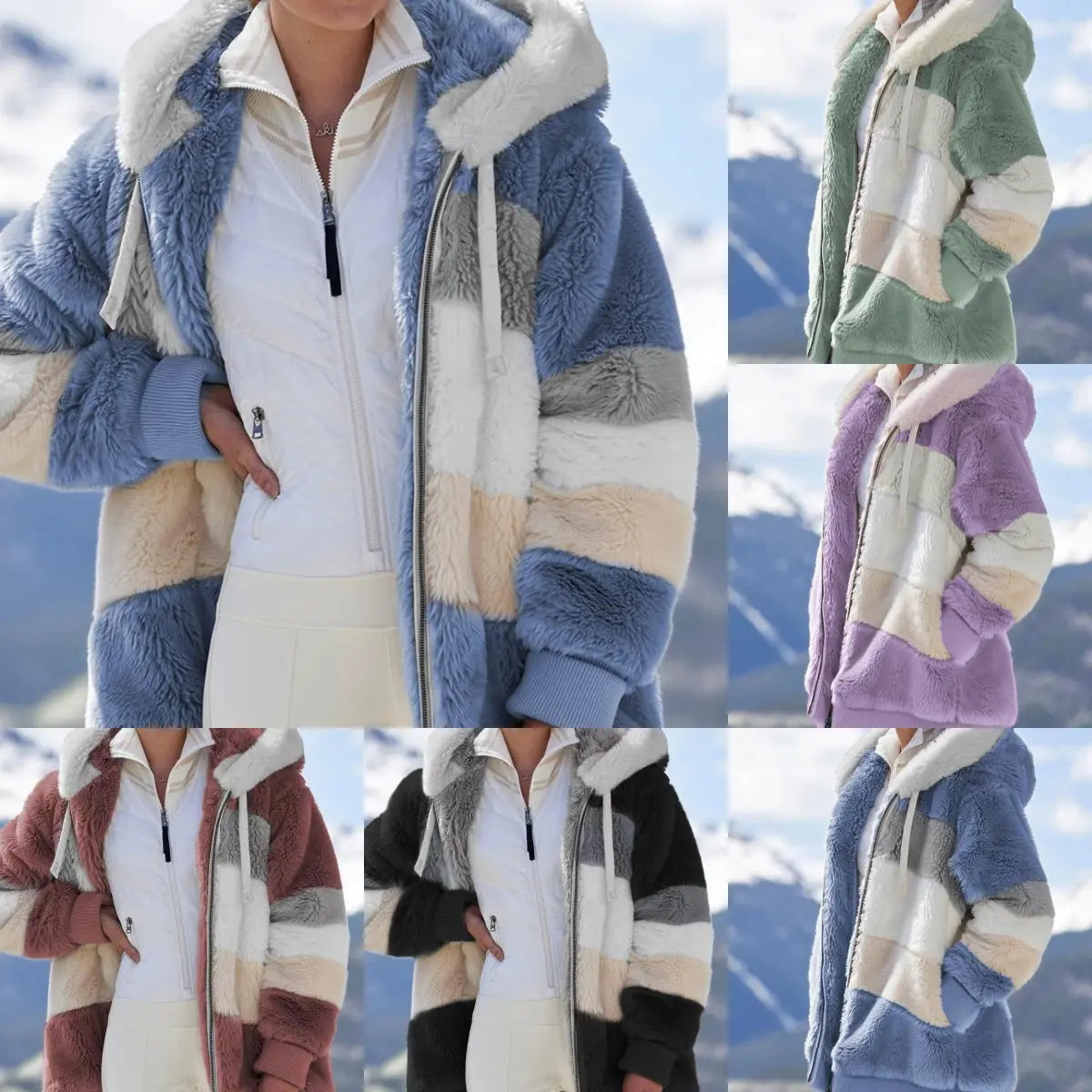 ☃️50%OFF💥1 za 129 zł. - Nowa damska kurtka zimowa 2026, gruba z pluszowymi paskami❄️【S-5XL】