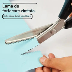 🔥Cumpără 1, primești 1 gratuit ✂️ Foarfece profesionale zimțate - foarfece ascuțite și zimțate pentru țesături