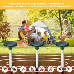 🔥🌞 Repelent solar cu ultrasunete pentru dăunători – Repelent cu ultrasunete pentru șoareci, repelent pentru șerpi, repelent pentru păsări | Inofensiv și ecologic / Încărcare solară / Repelent pentru șoareci și șerpi