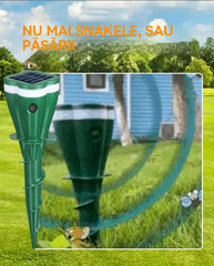 🔥🌞 Repelent solar cu ultrasunete pentru dăunători – Repelent cu ultrasunete pentru șoareci, repelent pentru șerpi, repelent pentru păsări | Inofensiv și ecologic / Încărcare solară / Repelent pentru șoareci și șerpi