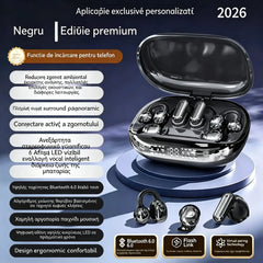 3 perechi de căști 3 în 1【Bucură-te de efecte sonore de milioane de niveluri】✨Căști Bluetooth cu clipsare noi din 2026, cu autonomie de așteptare extra-lungă și capacitate de încărcare inversă