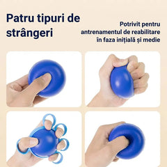 Minge Ortopedică pentru Recuperarea Degetelor și a Mânii, cu Inele de Fixare, Dispozitiv Antrenament Forță și Mobilitate pentru Seniori sau AVC