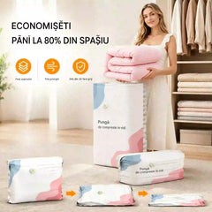🧳 5 articole la doar 144 lei💨 Saci vidați mari, compresibili: Nu necesită pompă, etanși, perfecți pentru a economisi spațiu în valiză și în casă ✈️