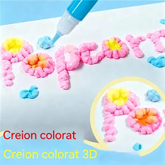 🎁【Cumpără 1, primești 1 gratuit】Stilou de imprimare 3D pentru copii: Desen cu bule în stil popcorn (DIY)