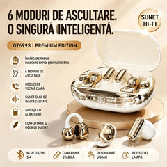 3 perechi de căști 3 în 1【Bucură-te de efecte sonore de milioane de niveluri】✨Căști Bluetooth cu clipsare noi din 2026, cu autonomie de așteptare extra-lungă și capacitate de încărcare inversă