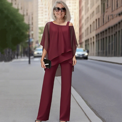 ⏳Ofertă limitată în timp⏰【50-120KG】👚👖Set de două piese pentru femei, delicat cu pielea, cu umeri goi✅【Bluză + Pantaloni】