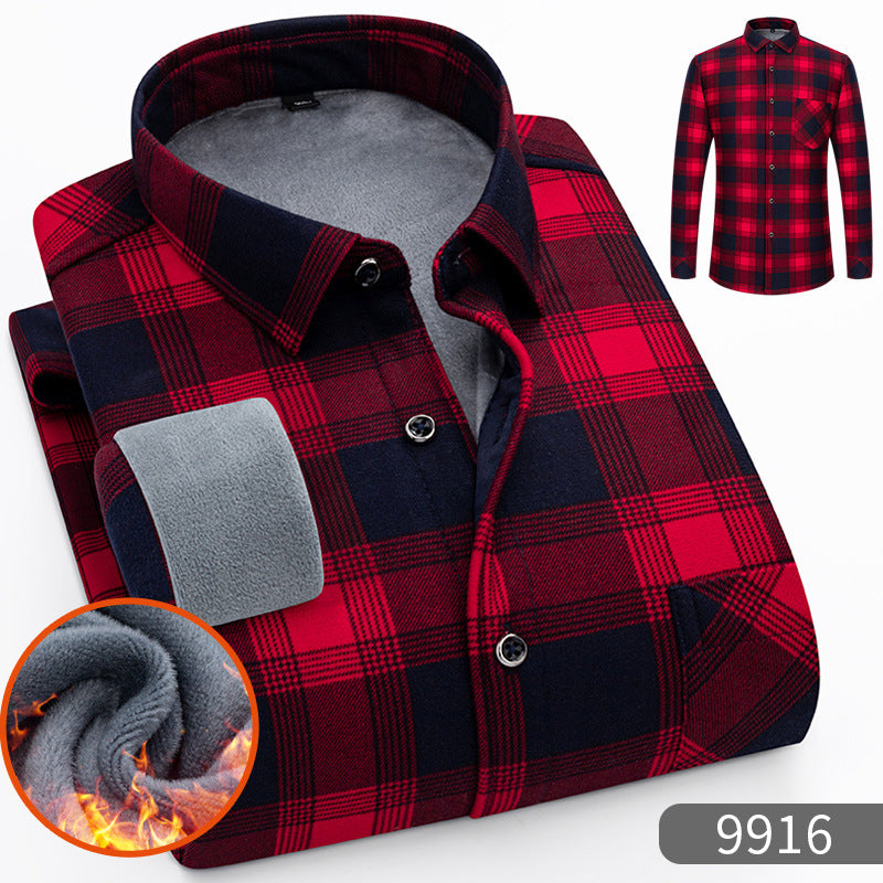 🔥【50% zniżki】1 sztuka 119 zł 👔【L-5XL】Ciepła koszula biznesowa z długim rękawem