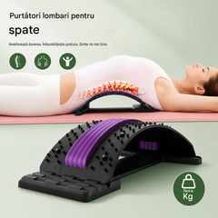 Magnet 3 în 1 pentru ameliorarea durerii, acupresiune și tracțiune, terapie magnetică, acupunctură, masaj, manometru de presiune lombară
