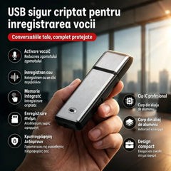 Reportofon USB portabil de înaltă rezoluție cu reducere a zgomotului