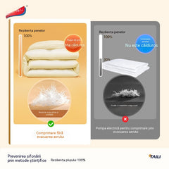 🧳【56*80cm】【Set de 5 piese】💨 Geantă mare, compresibilă, în vid: nu necesită pompă, etanșă și ideală pentru economisirea spațiului în valize și acasă ✈️