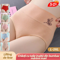 💖Ultima zi 50% reducere - 【Cumpărați 3, primiți 3 gratuit】Bumbac pur de înaltă talie mare de bumbac plus dimensiunea de ridicare a șoldului chiloți de ridicare[40-100KG]