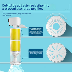 🐟Sistem de circulație a apei pentru acvariu cu filtru 3 în 1, funcționare silențioasă.