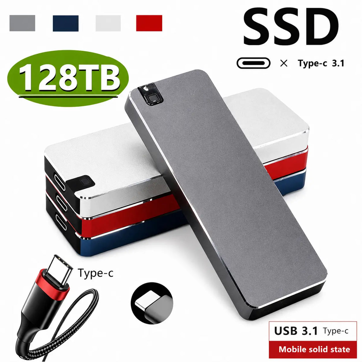 ⚡💾 Dysk Przenośny 128TB 📱💻 Superszybki Transfer Danych.Natychmiastowe Kopiowanie Zdjęć i Filmów