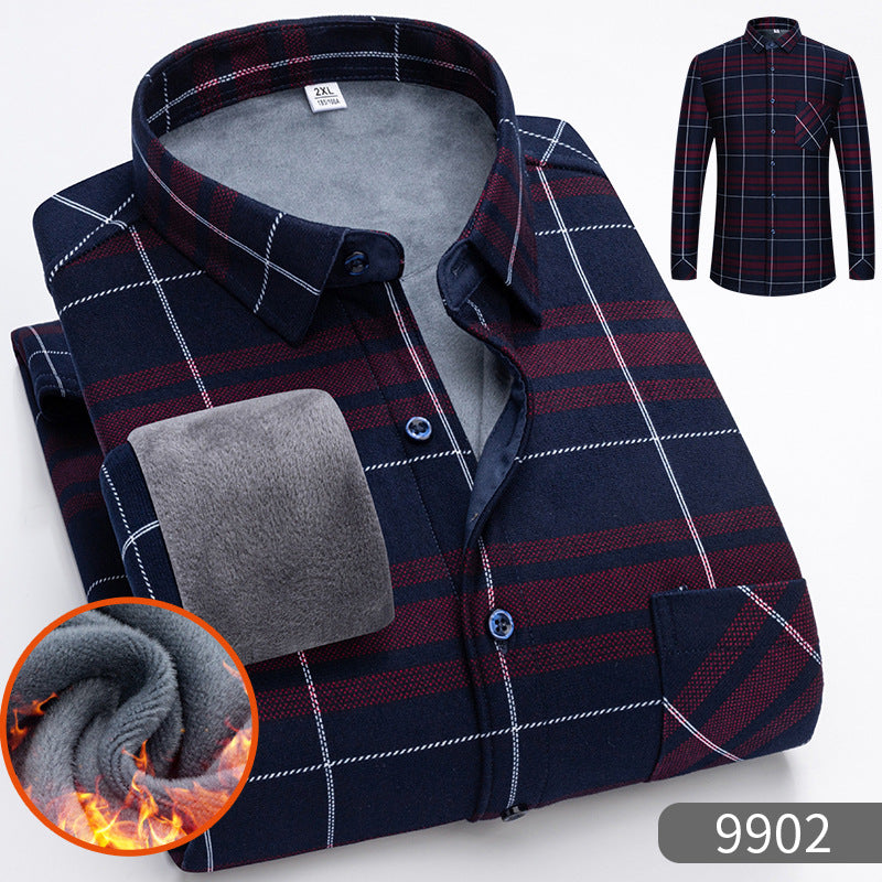 🔥【50% zniżki】1 sztuka 119 zł 👔【L-5XL】Ciepła koszula biznesowa z długim rękawem
