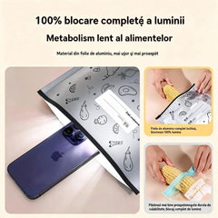 🥩【30 buc/60 buc】Pungile din folie de aluminiu alimentară cu fermoare oferă o conservare excelentă și sunt potrivite pentru utilizarea în frigiderele de uz casnic.