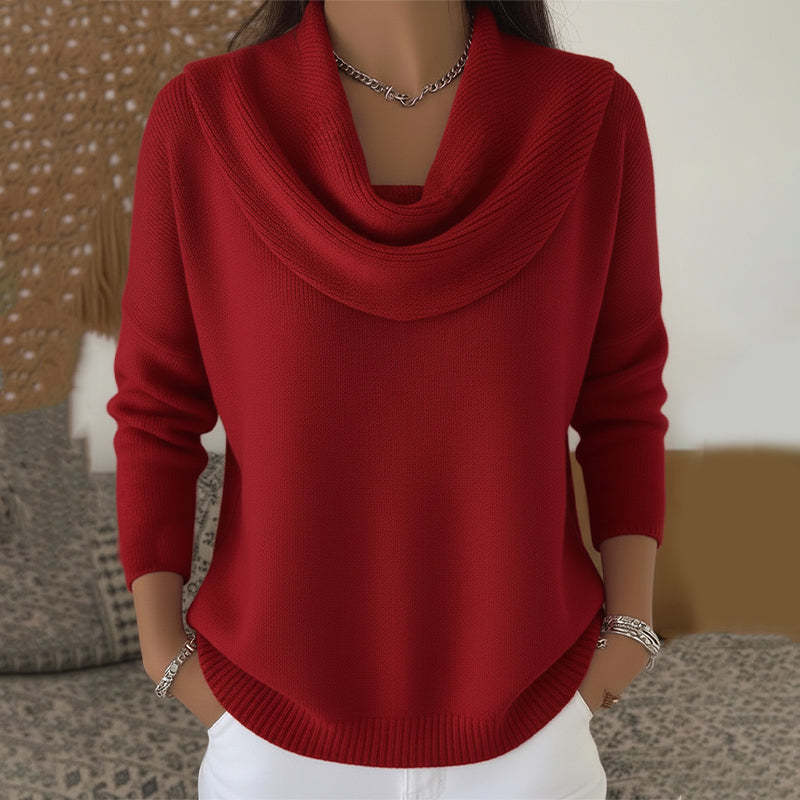 🔥 Sweter damski S–3XL | Jesień/Zima 2026 🍂 Elegancki dekolt, długi rękaw ✨ Jednolity kolor
