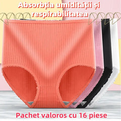 💖【8 bucăți/16 bucăți】Ultima zi cu 50% reducere: Chiloți antibacterieni impermeabili cu talie înaltă