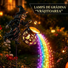 🧙‍♀️🎃 O lampă de grădină în formă de cazan de vrăjitoare cu iluminare LED - o decorațiune impresionantă pentru exterior🔮✨