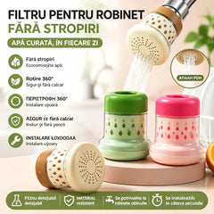 💦【3 bucată/6 bucată】  Filtru de robinet rezistent la stropire - 360° - Economisire mai bună a apei și efect de spălare