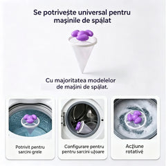 🌀6 bucăți /12 bucăți ✨ Filtru plutitor pentru mașina de spălat – Capturează scamele, părul și părul de animale la fiecare spălare🧺