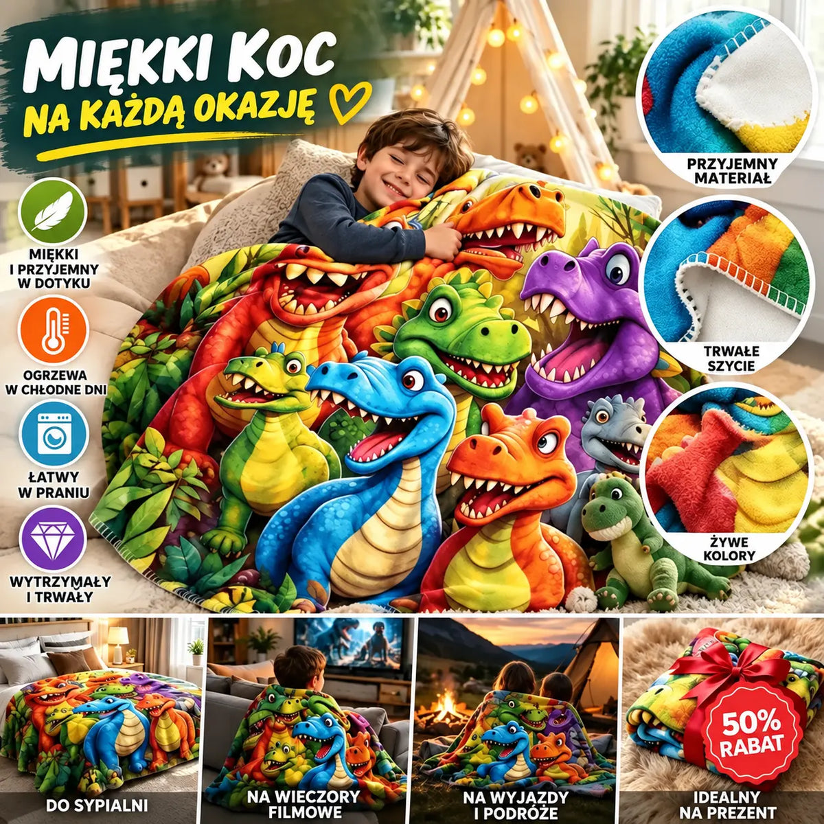 🔥 Flanela w kratę z artystycznym nadrukiem – miękka, ciepła i przyjemna w dotyku 【70 × 100 cm】
