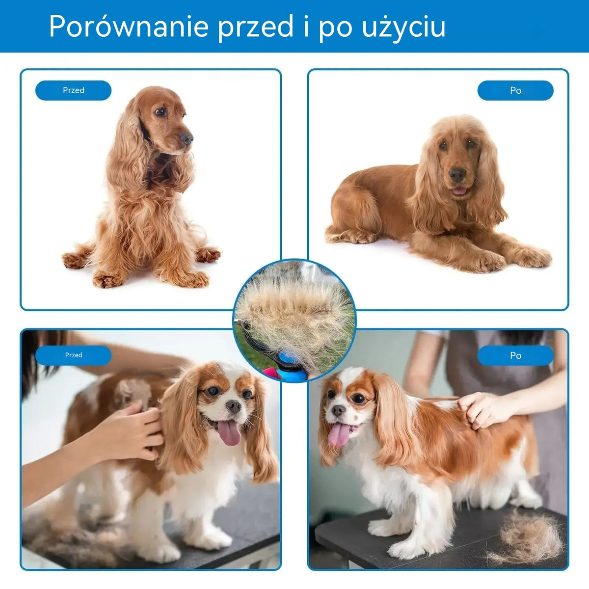 🎁 1+1 GRATIS!🐾 Koniec z sierścią w domu! 🐶🐱 Delikatna szczotka usuwa martwy włos