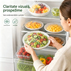 【200 bucăți】Folie transparentă de unică folosință, ideală pentru recipiente și alimente. Se potrivește perfect, oferă o etanșare bună și este ușor de utilizat.
