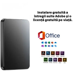 💥Hard disk portabil de 20 TB, cu viteză ultra-înaltă de 1200 m/s ✅Vine cu un set complet de software de birou și de dezvoltare.