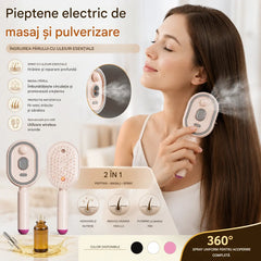 📢📢Ofertă specială!! ⏰ Pieptene electric de masaj cu spray cu pernă de aer și ulei esențial, perie de păr spray hrănitoare ✨🔥
