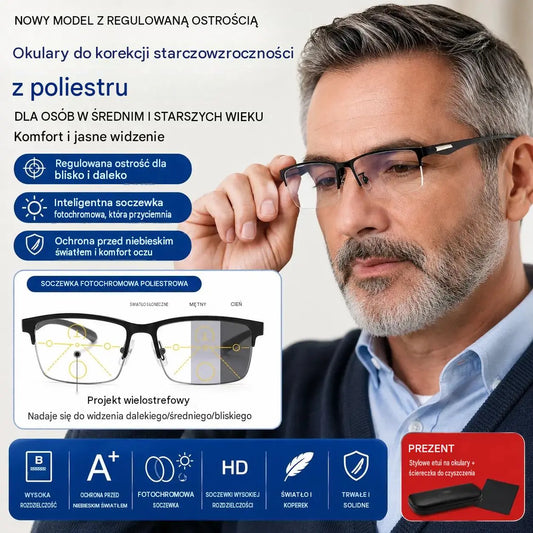 👓 Okulary 2w1 do czytania i na co dzień – fotochromowe i multifokalne