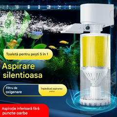 🐟Sistem de circulație a apei pentru acvariu cu filtru 3 în 1, funcționare silențioasă.