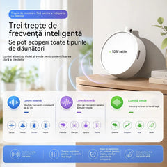 🔥【2 la doar 124 lei】🐦 Repelent ultrasonic portabil pentru păsări | Repelent automat pentru porumbei, potrivit pentru balcoane, grădini și spații exterioare