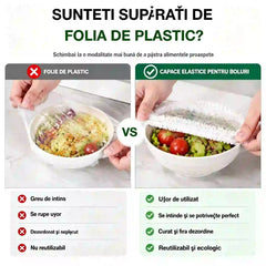 ⏳50% reducere🔥【300 bucăți】134 lei🎉Cu cât cumperi mai mult, cu atât economisești🎁Huse alimentare elastice de unică folosință, potrivite pentru boluri și farfurii