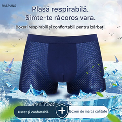 4 piese 🔥2026 Boxer bărbătesc din modal Ice Silk, mărime mare, cu plasă antibacteriană