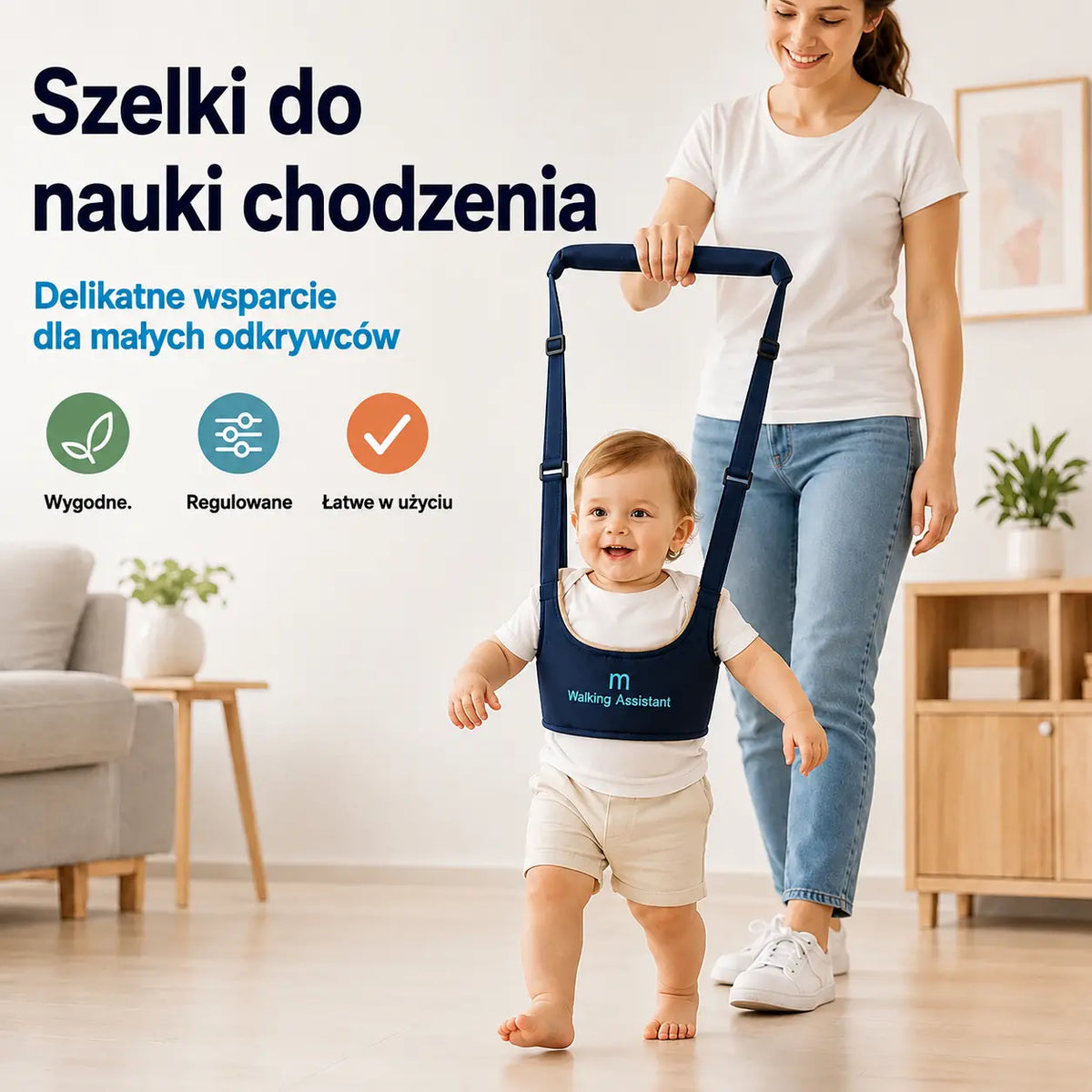 👶 Bezpieczne Szelki do Nauki Chodzenia 2w1 🚼 Oddychające, Wygodne i Chroniące przed Upadkiem