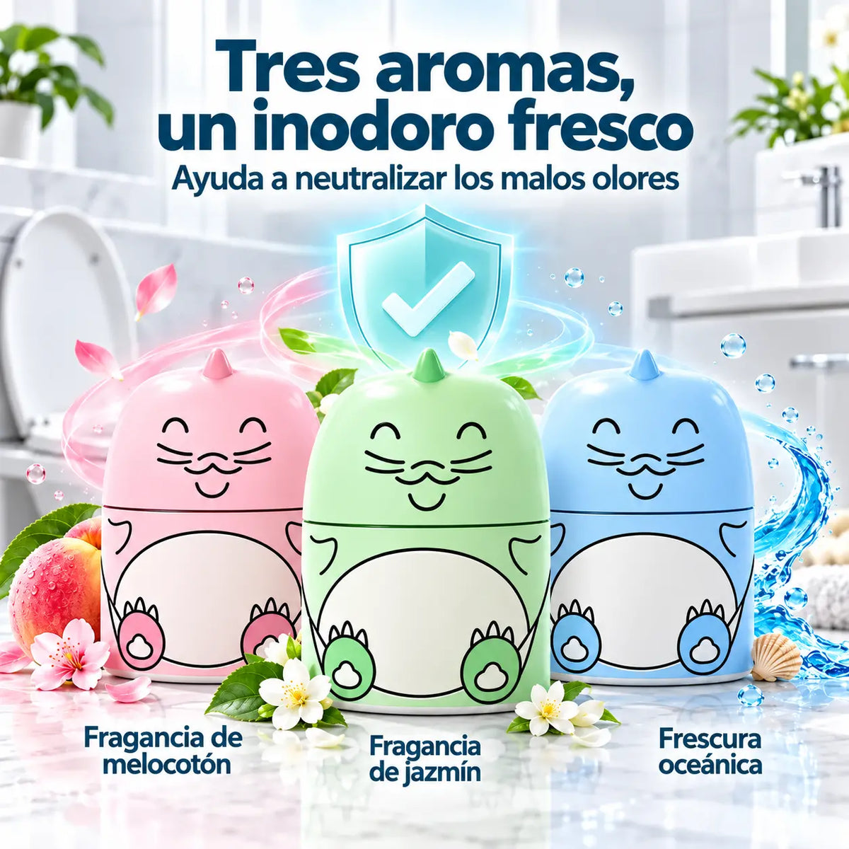 【Zestaw 3 szt.】🚽✨ Koniec z ciągłym szorowaniem toalety! Do ok. 2000 spłukań na sztukę 💥 Czysta i świeża toaleta każdego dnia