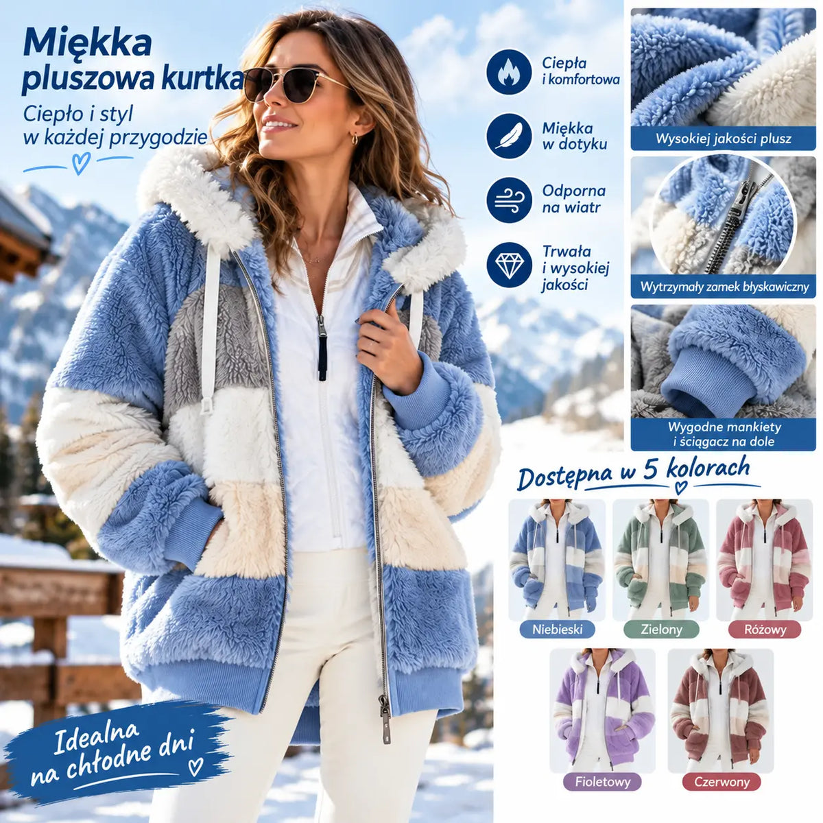 ☃️50%OFF💥1 za 129 zł. - Nowa damska kurtka zimowa 2026, gruba z pluszowymi paskami❄️【S-5XL】