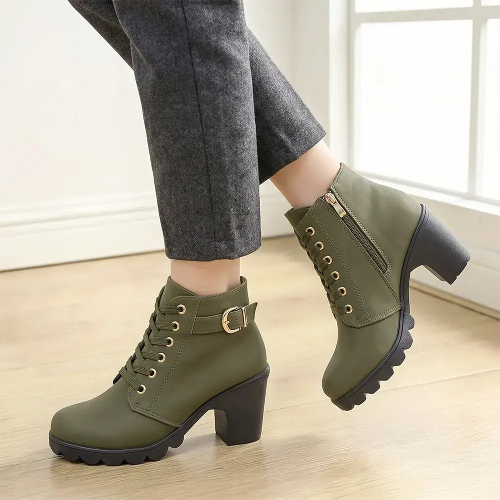 👢✨ Damskie Botki na Słupku 35–42 | Wygodne i Eleganckie na Cały Dzień