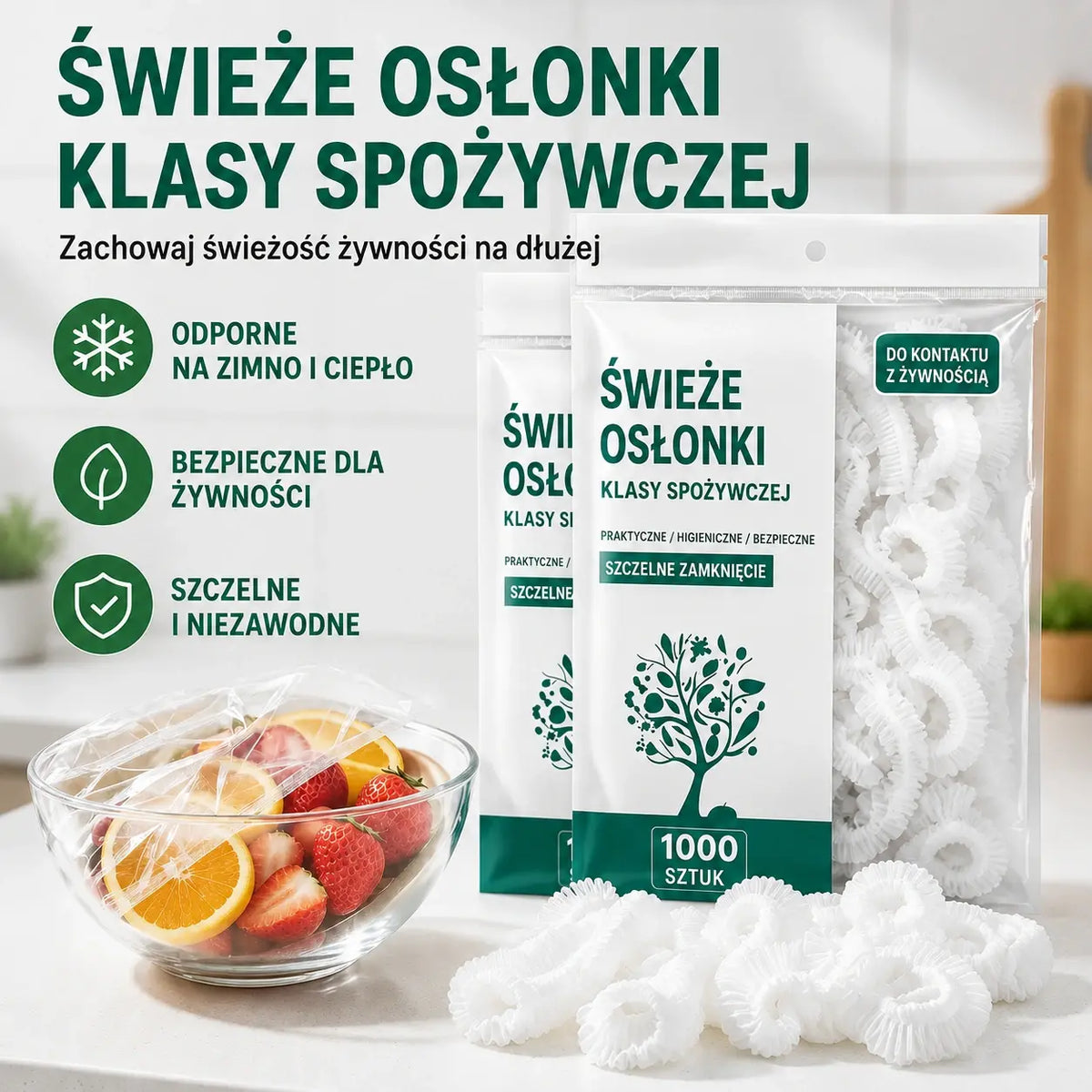🍽️ 500 szt. tylko 109 zł! 🥗Elastyczne osłonki do żywności – świeżość na dłużej, bez wysychania i bałaganu ✨