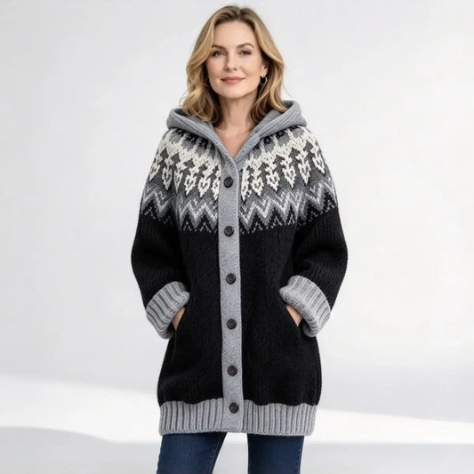 【S~5XL】✨Elegancka, kolorowa kurtka z kapturem w stylu retro